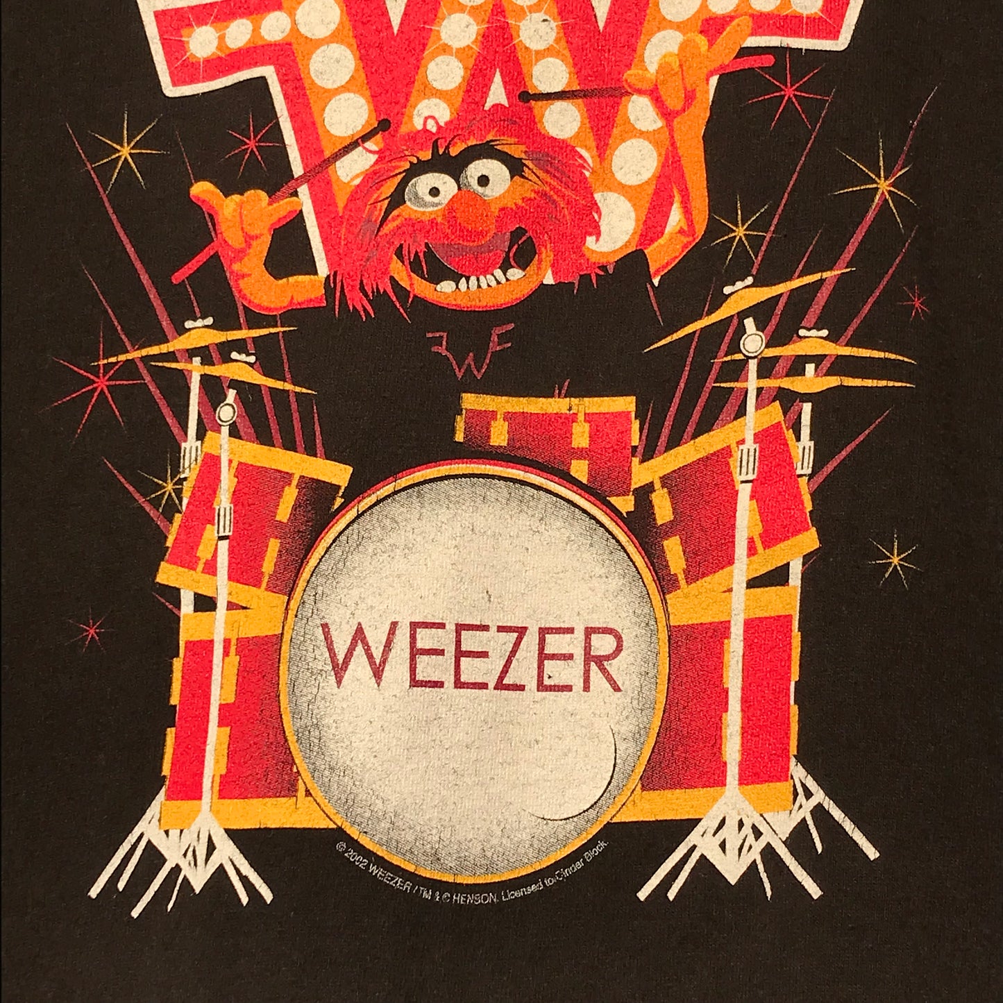 2002 Weezer The Muppets Animal t shirt