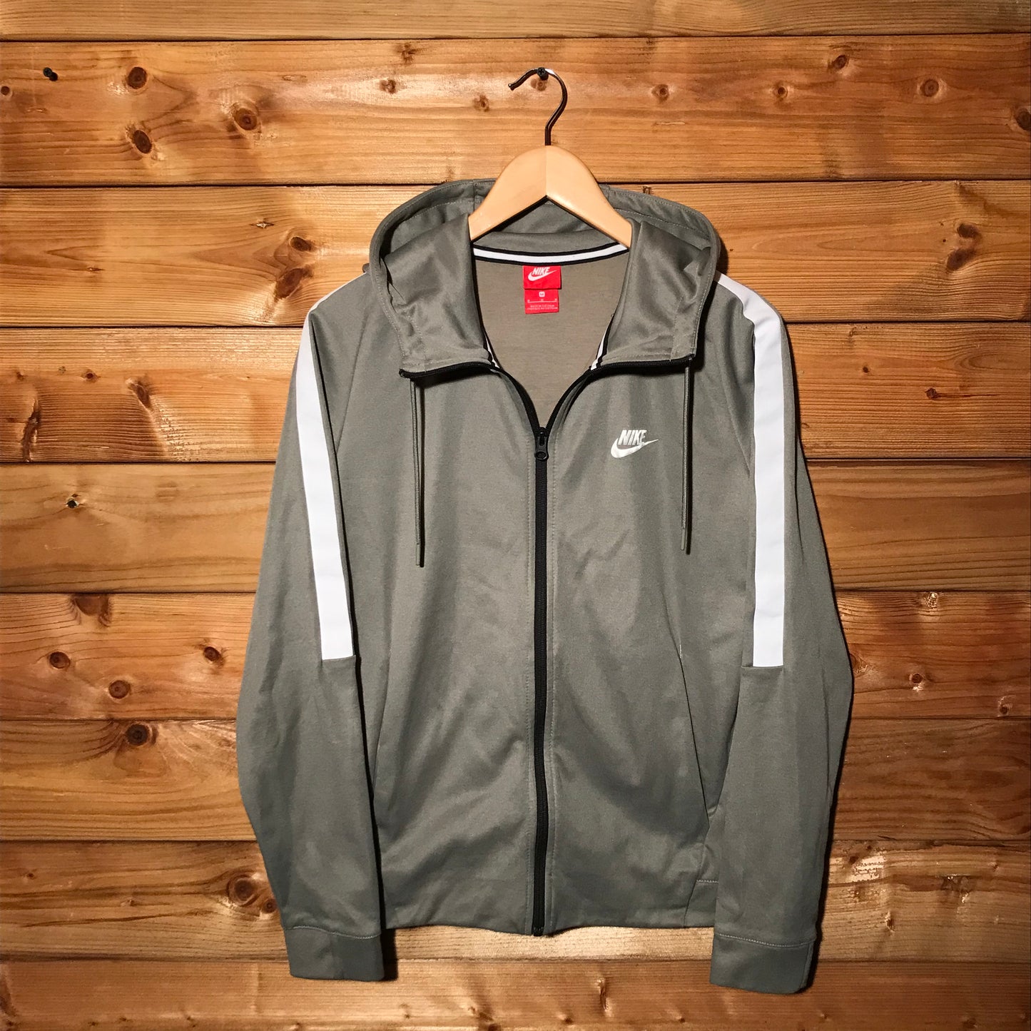 Nike striped zip up track jacket