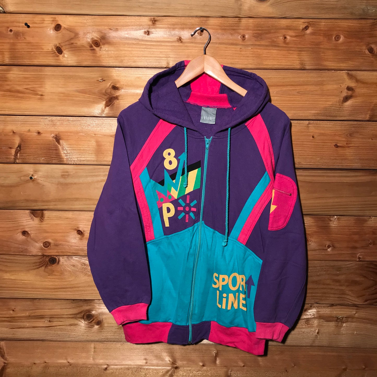 90s Futures Sport Line zip up hoodie