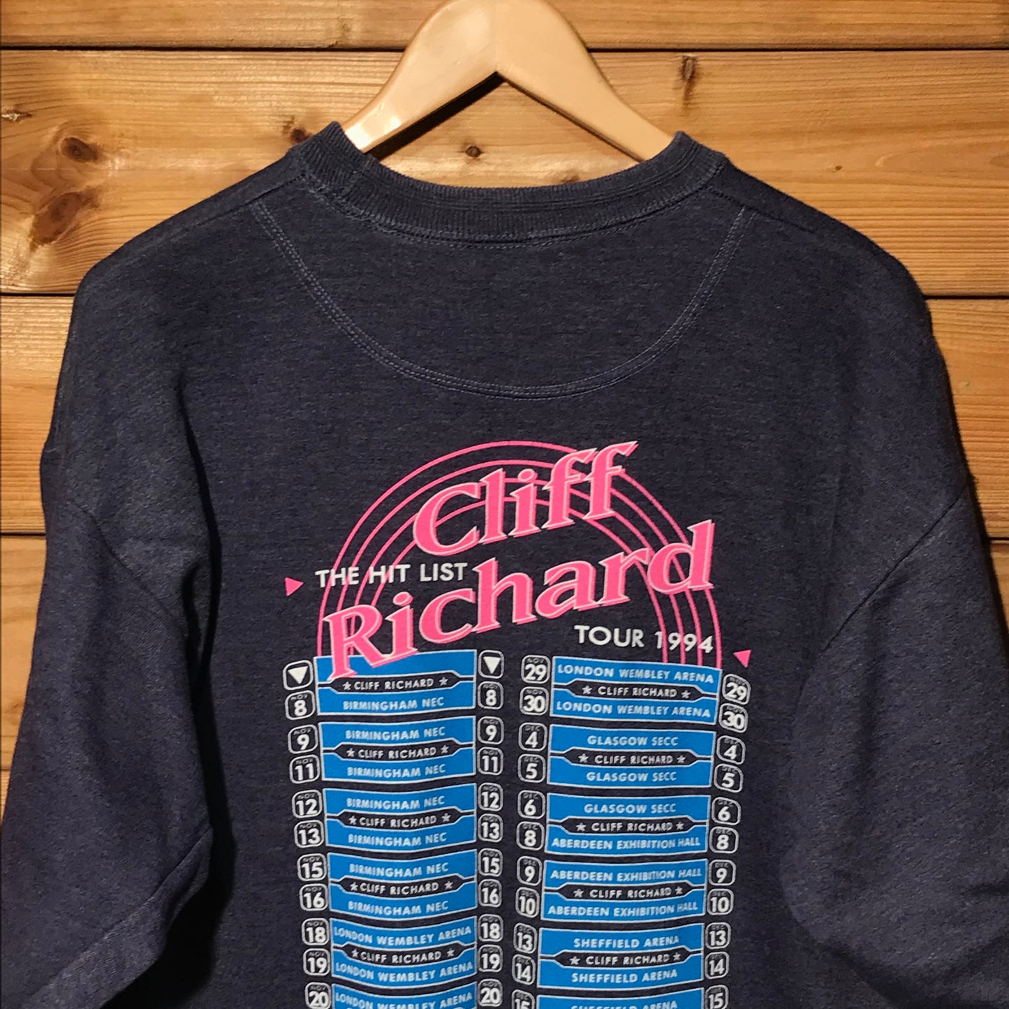 1994 Cliff Richard The Hit List tour sweatshirt