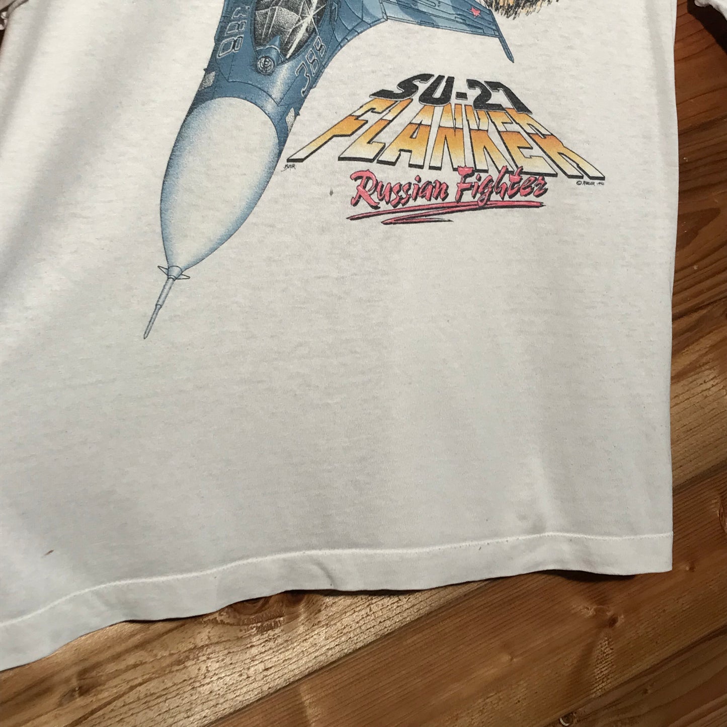 1992 SU-27 Flanker Russian Fighter Jet t shirt