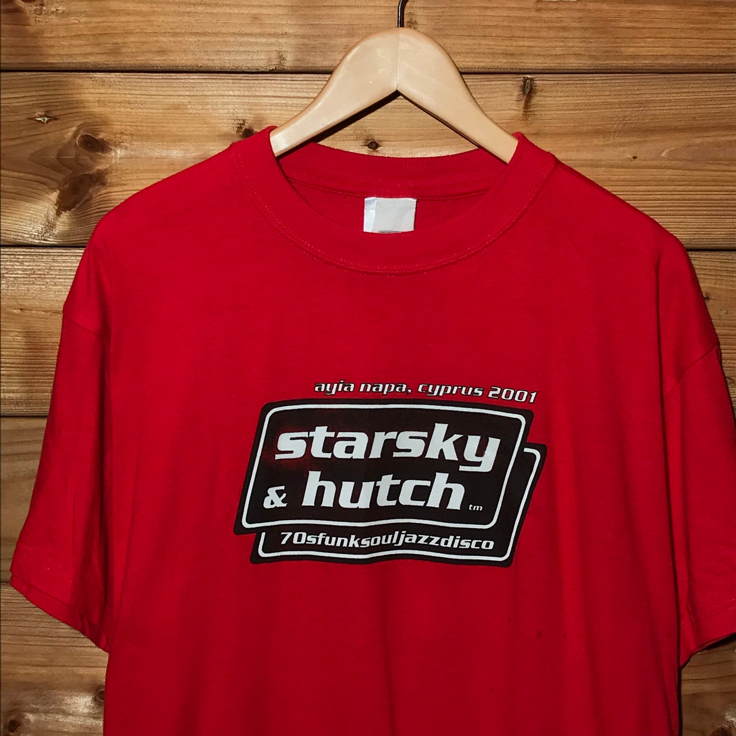 2001 Starsky and Hutch Ayia Napa Club t shirt