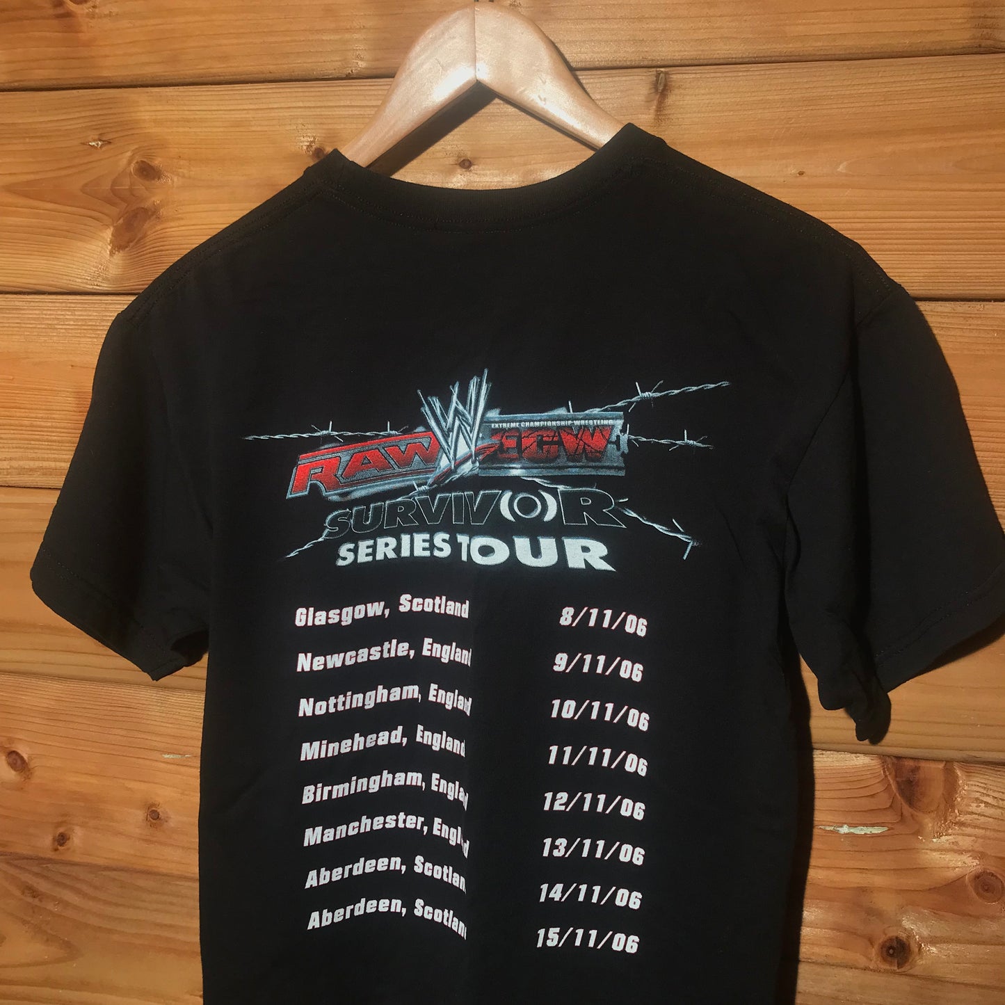 2006 WWE Raw Survivor Series Tour t shirt