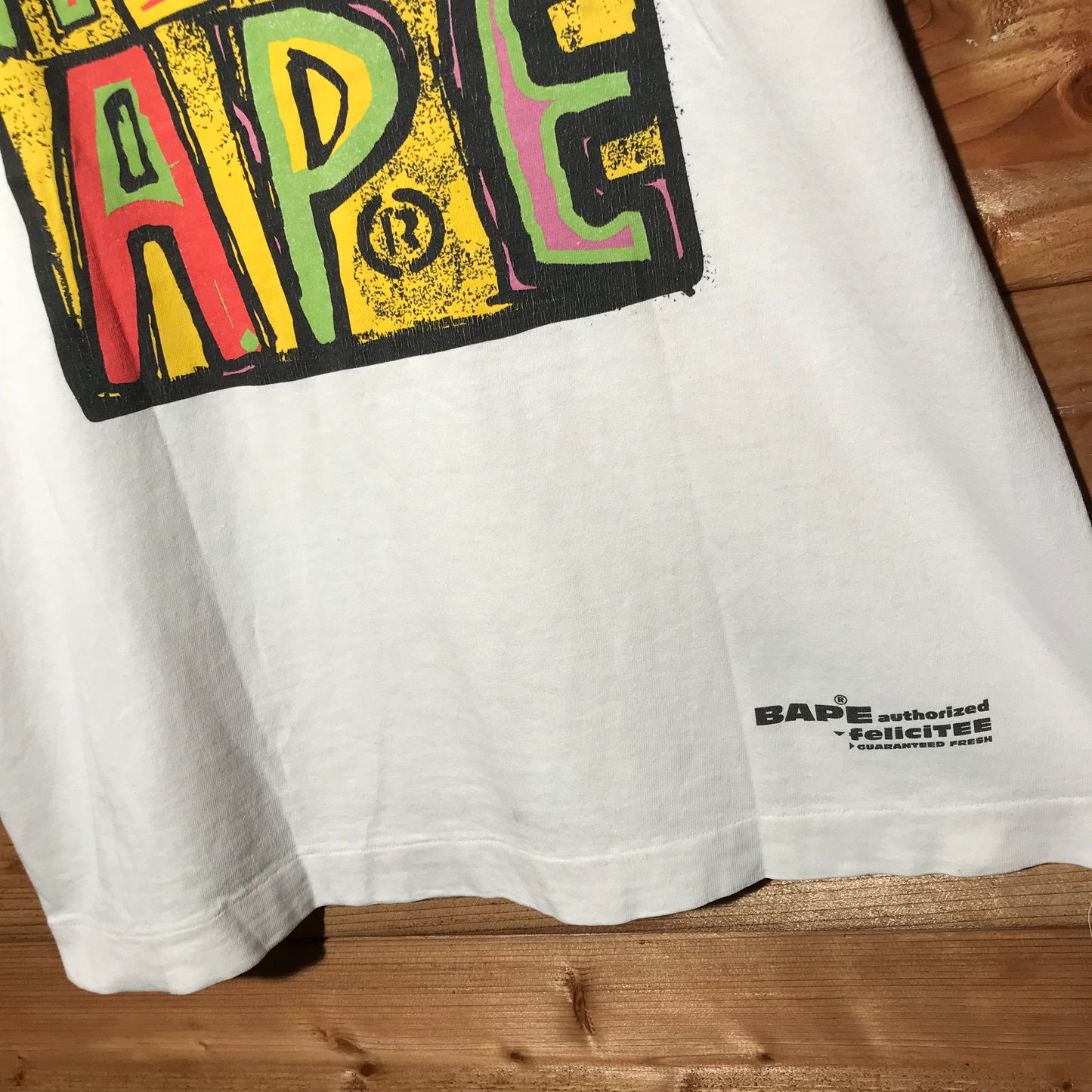 Bape, A Bathing Ape Happy Mondays Felicitee t shirt