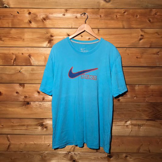 Nike Swoosh and Slogan logo t shirt