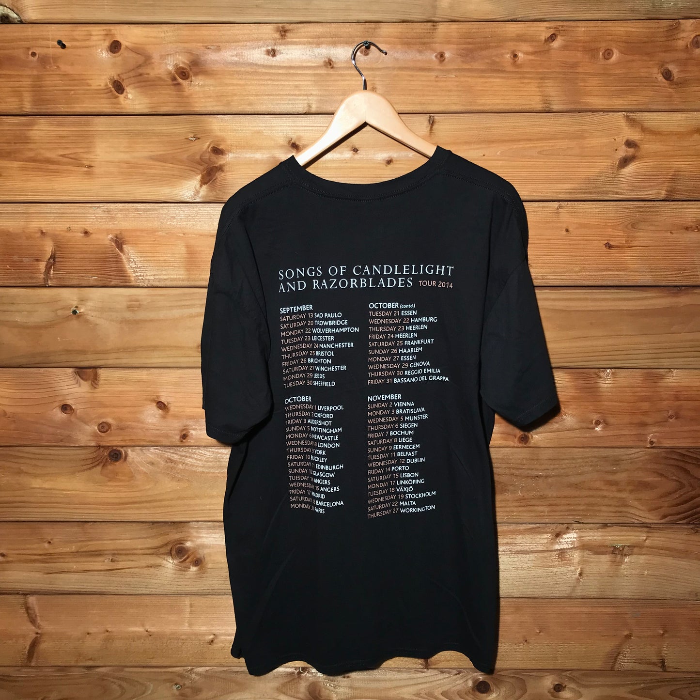 2014 Wayne Hussey tour t shirt