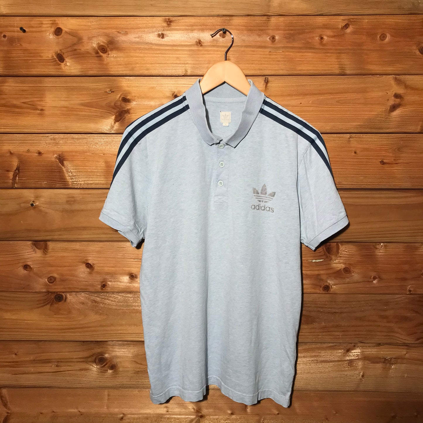 Adidas Trefoil Striped polo t shirt