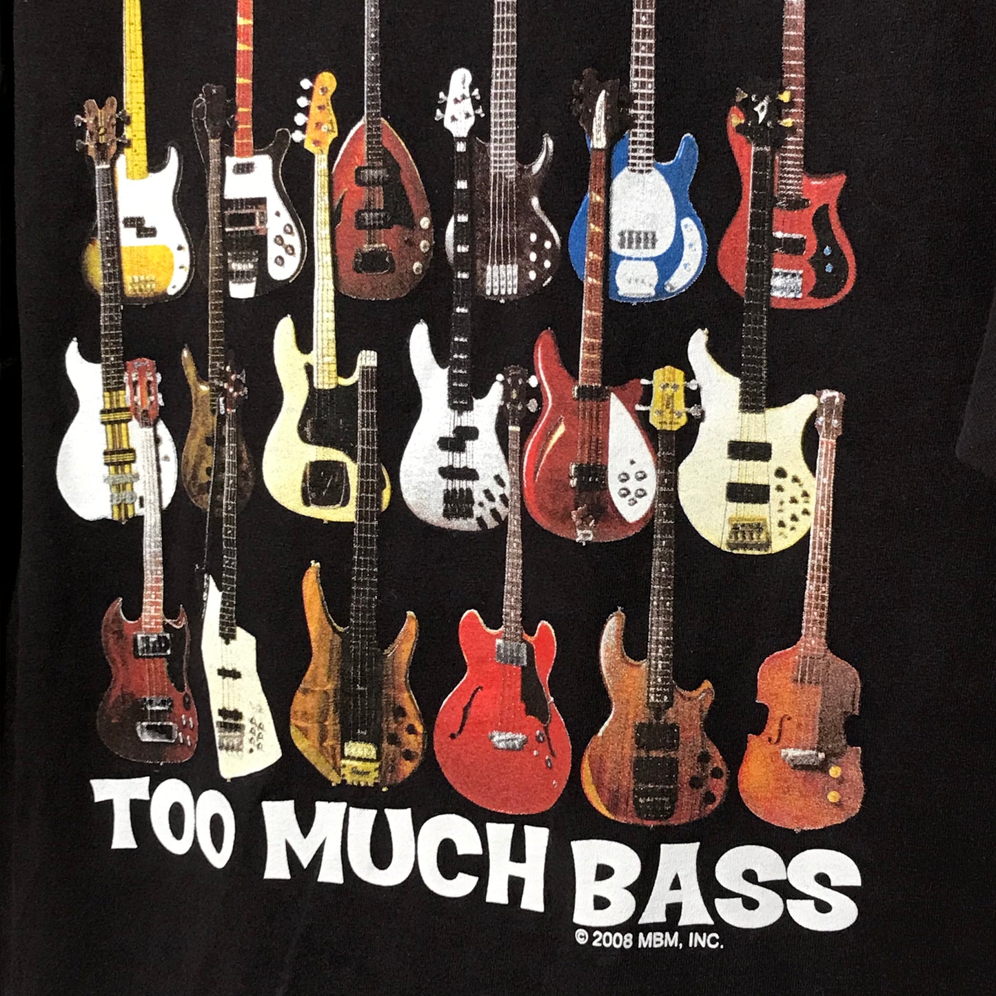 2008 Turn Up The Bass Guitars t shirt