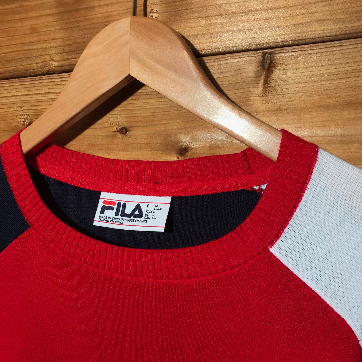 Fila Spellout Colourblock knit sweatshirt