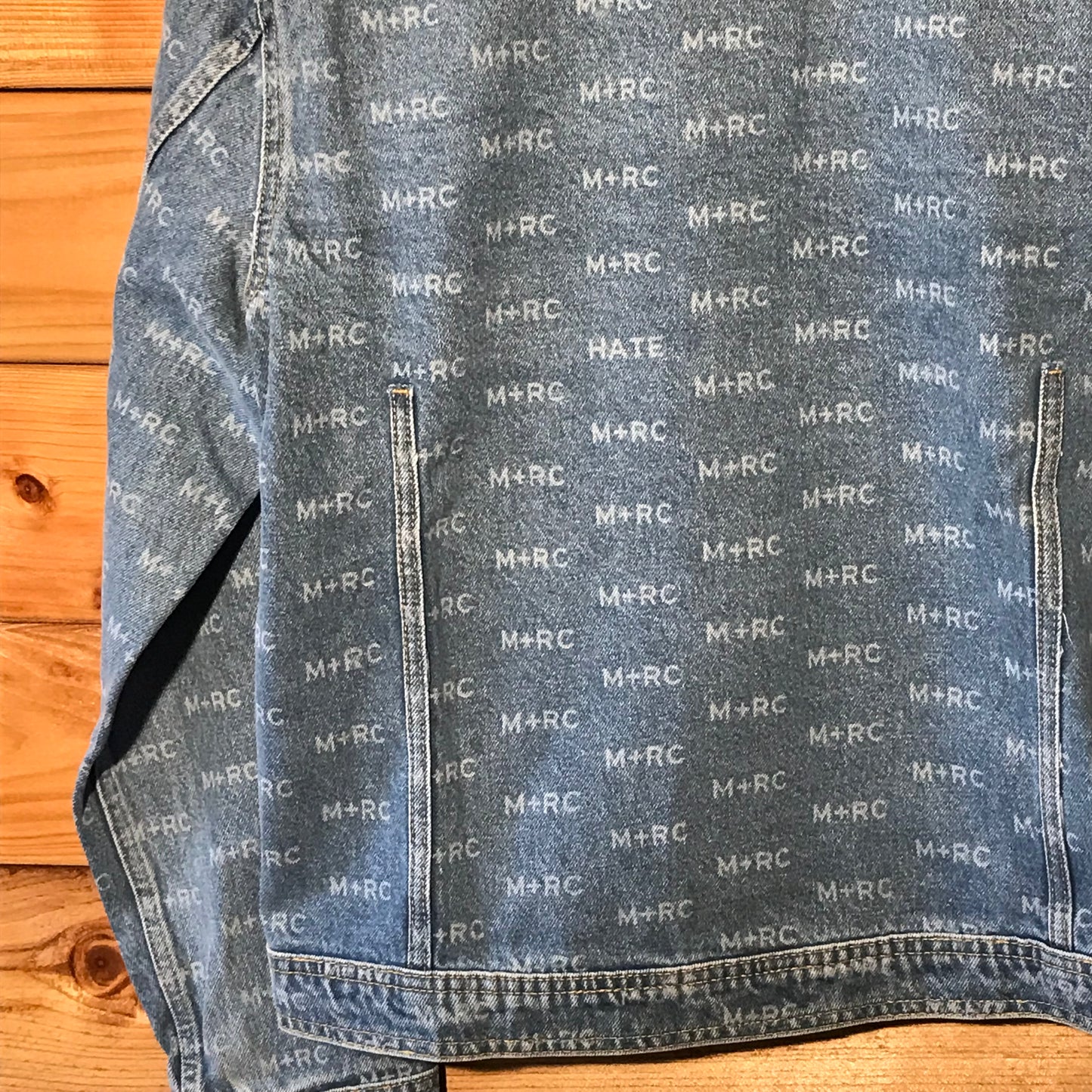 M+RC Noir Hate Monogram denim jacket